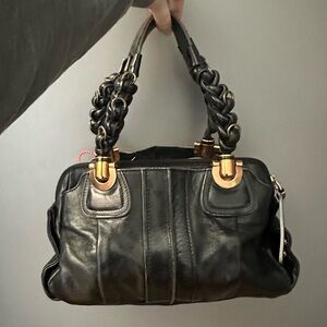 Chloe Heloise Black Leather Handbag